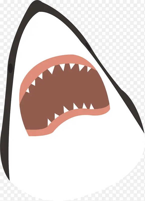 卡通凶猛深海鲨鱼