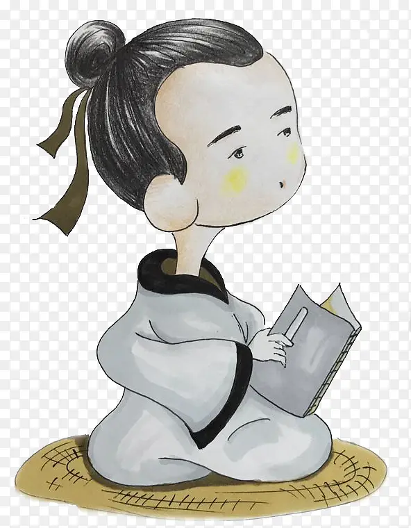 古代小书童手绘图PNG图片素材下载_图片编号7929301-PNG素材网