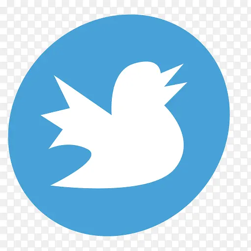 蓝色鸟logo剪影