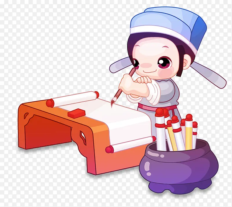 古代学堂读书书童PNG图片素材下载_图片编号7929319-PNG素材网