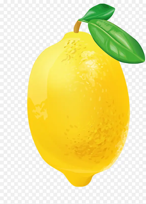 黄色立体美味柠檬