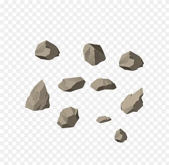 灰色碎岩石