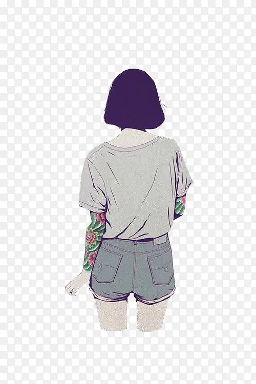女孩的背影PNG图片素材下载_图片编号7930222-PNG素材网