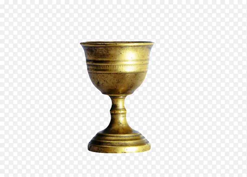 金色发亮的酒杯古代器物实物