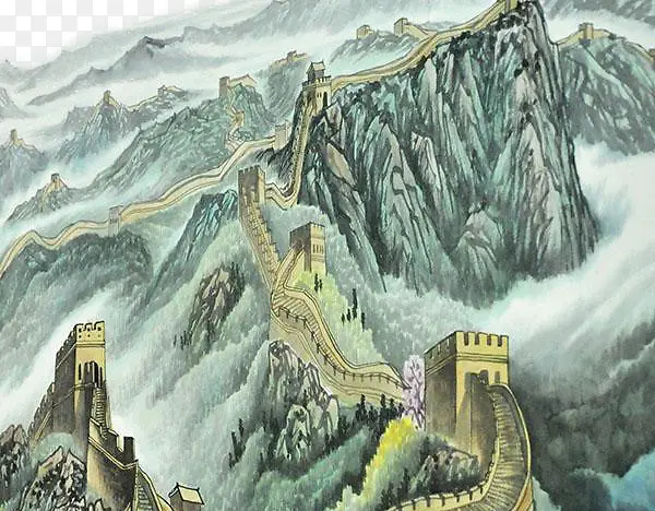 长城水墨免费下载