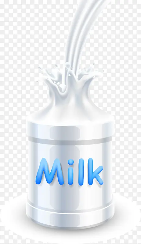 手绘白色牛奶
