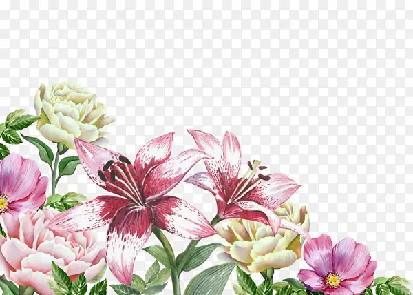 彩绘花装饰