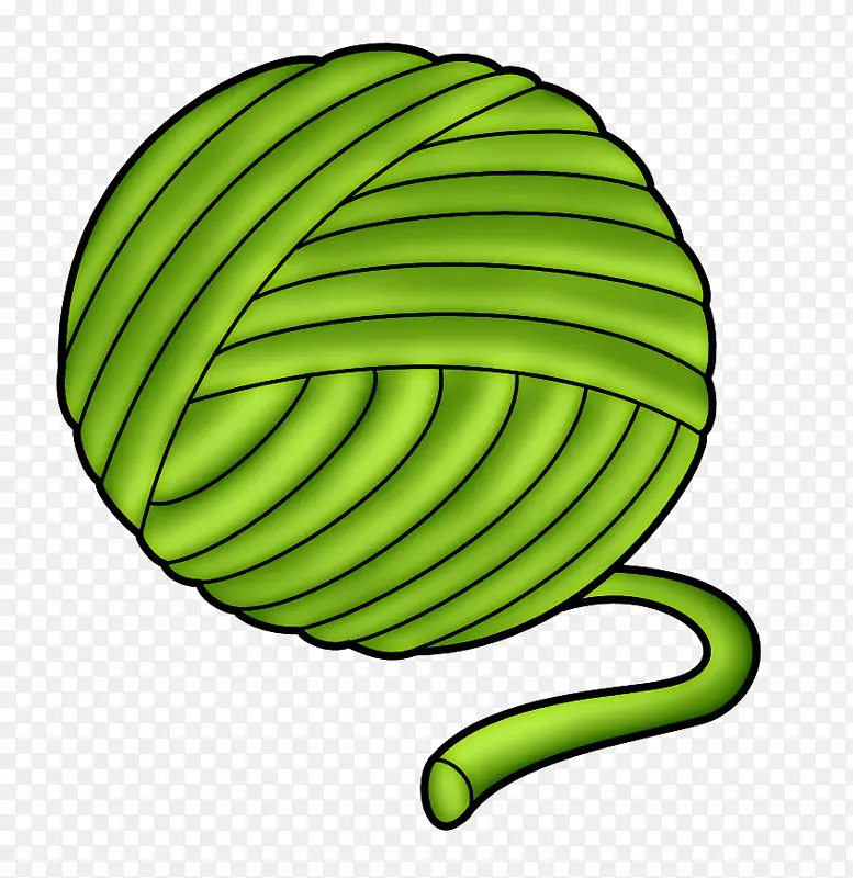 绿色毛线球
