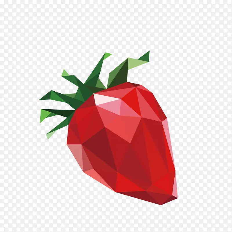 红色装饰草莓装饰插画