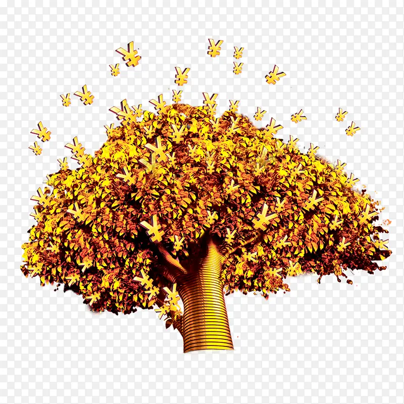 金色树木图案