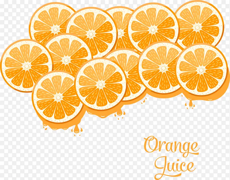 新鲜橙子片海报