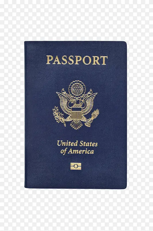 蓝色封面美国护照实物