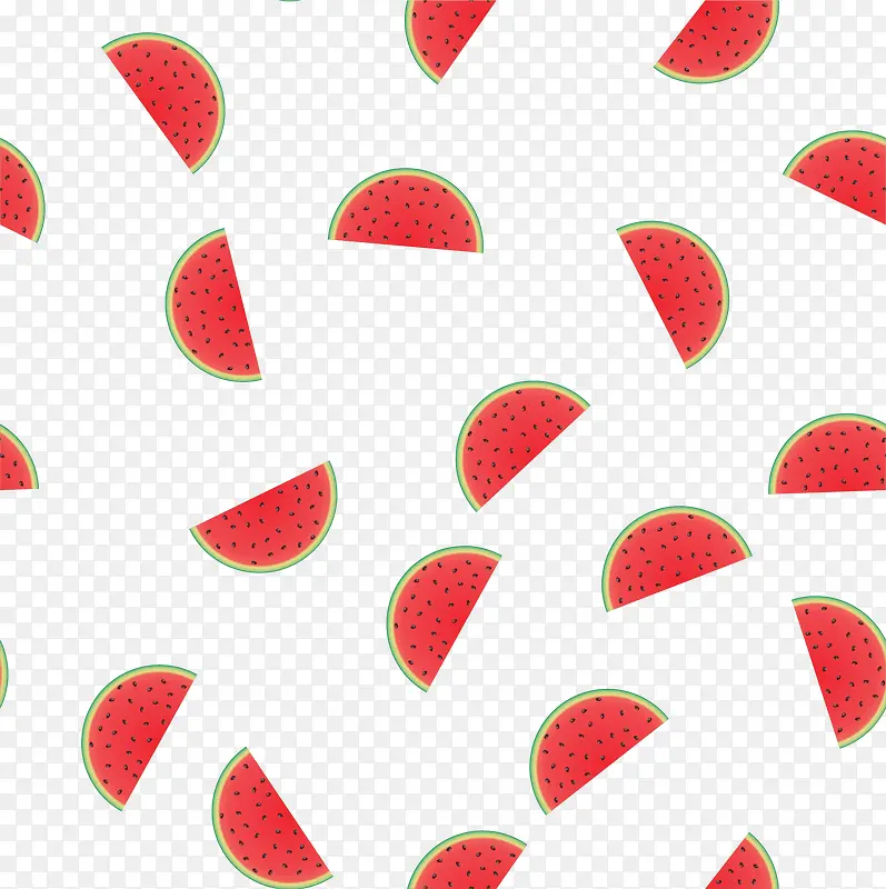 红色夏日西瓜花纹