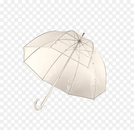 白色长柄透明伞