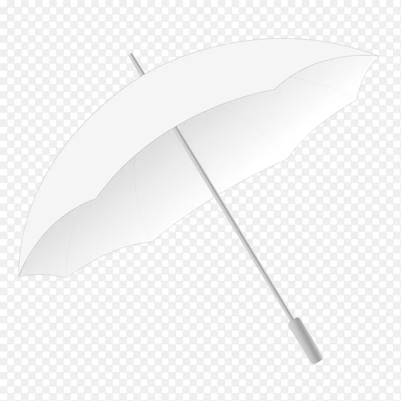矢量质感白色质感雨伞