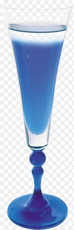 蓝色分层鸡尾酒素材免抠