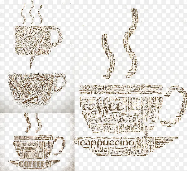 英文艺术字咖啡