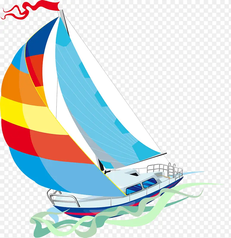 彩色的帆船