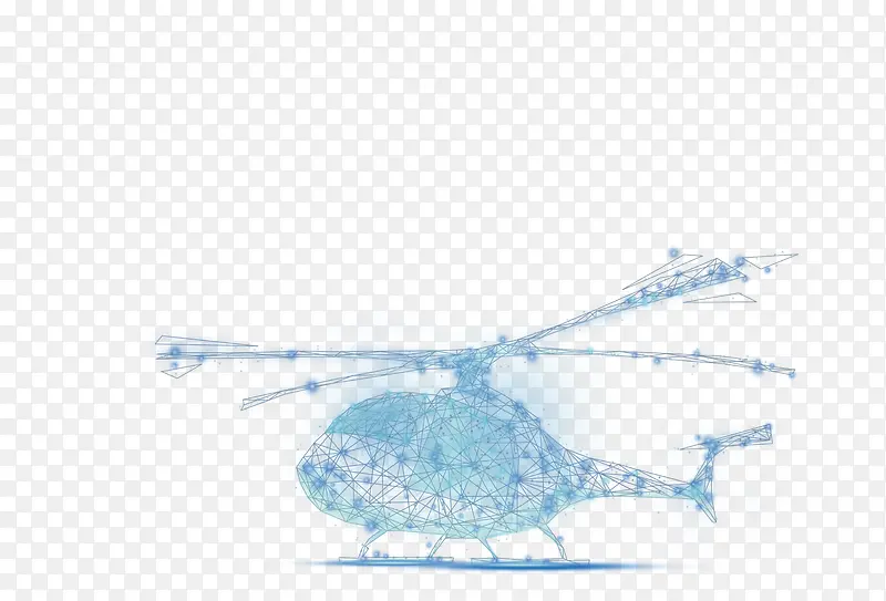 直升机高科技点线面线条