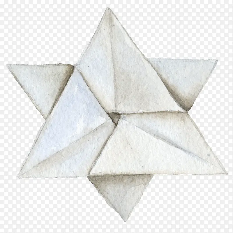 折纸五角星手绘图