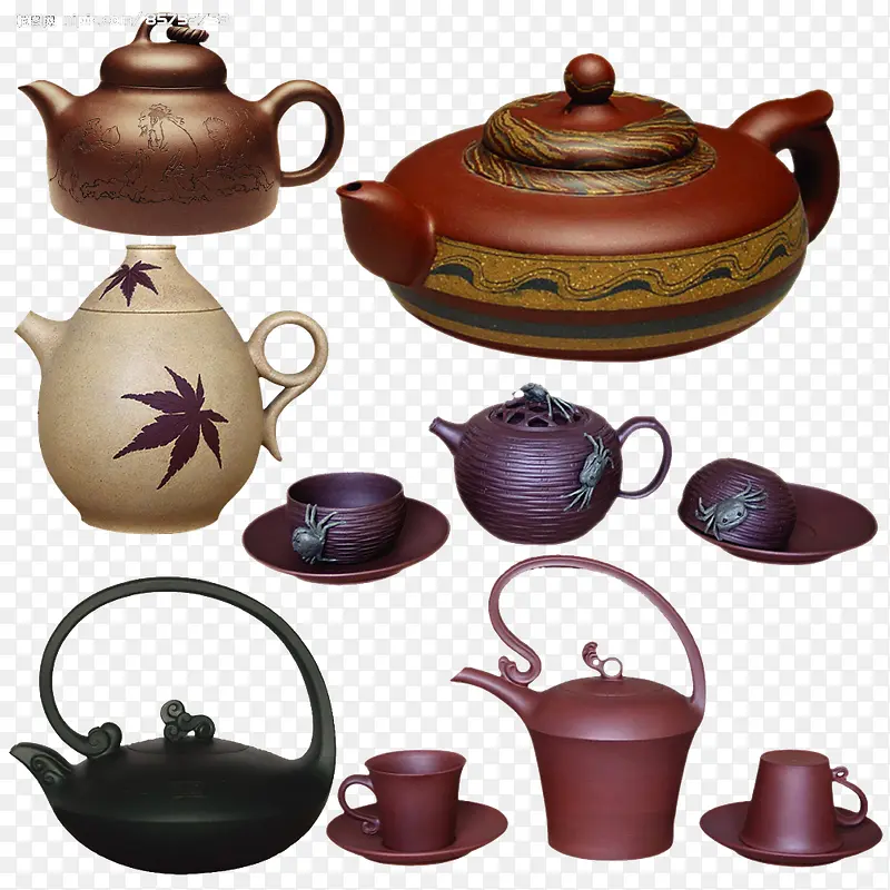 多个茶壶紫砂壶
