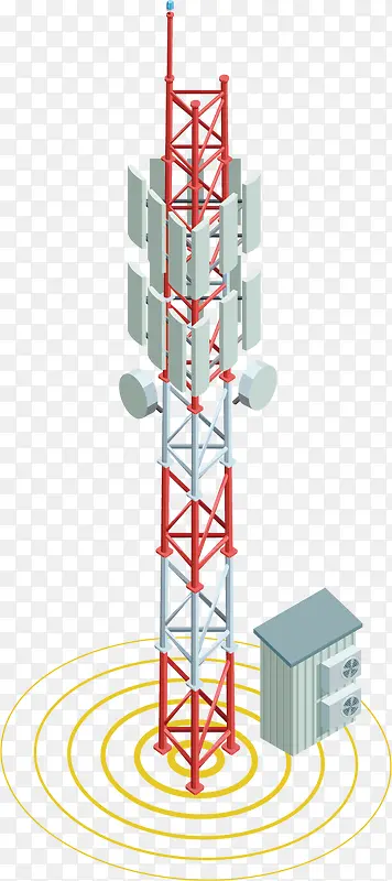 矢量图卡通信号塔