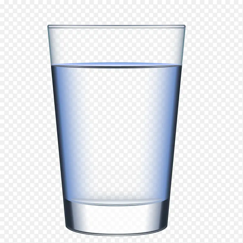 矢量扁平一杯白开水