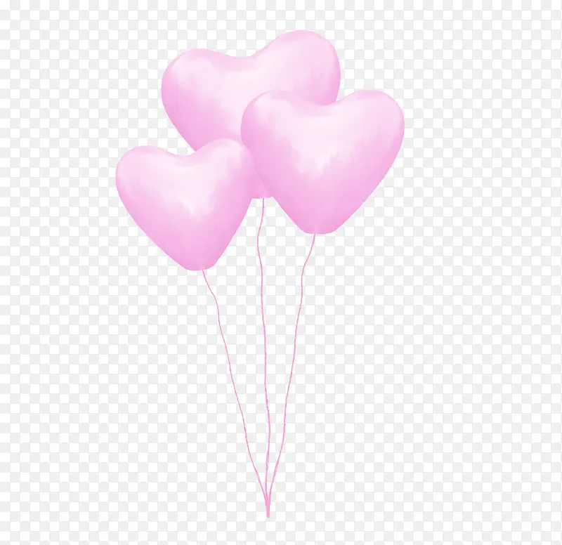 粉色漂亮桃心气球