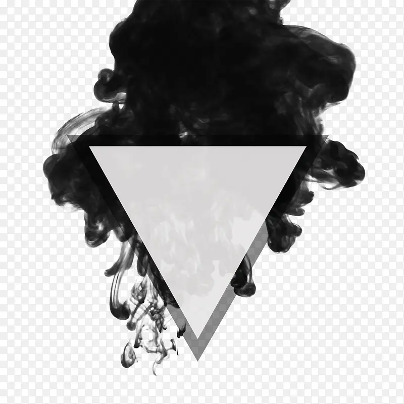 烟雾效果小三角装饰透明png