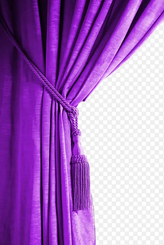 紫色窗帘帷幕边框