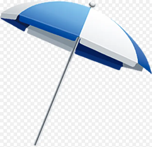 蓝白条纹海报夏日遮阳伞