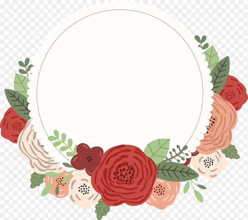 玫瑰花标题框