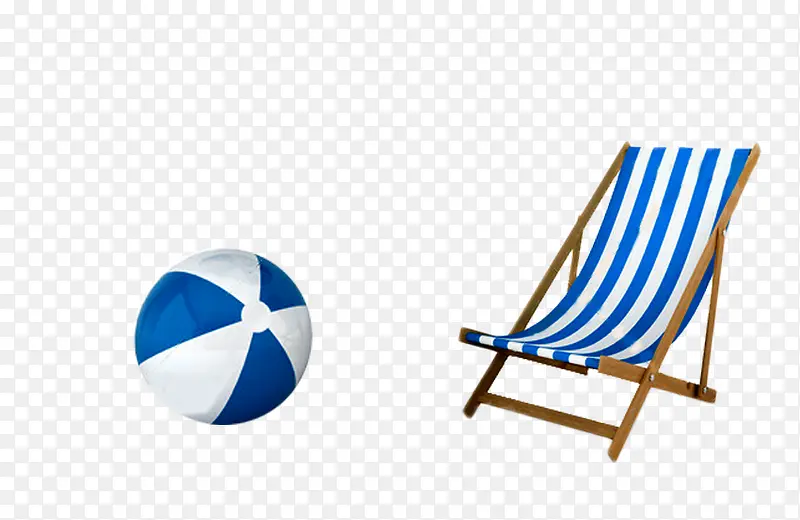 沙滩椅子和球