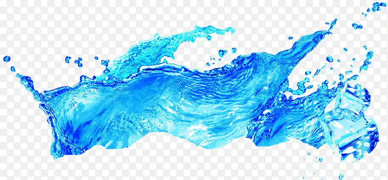 动感蓝水造型