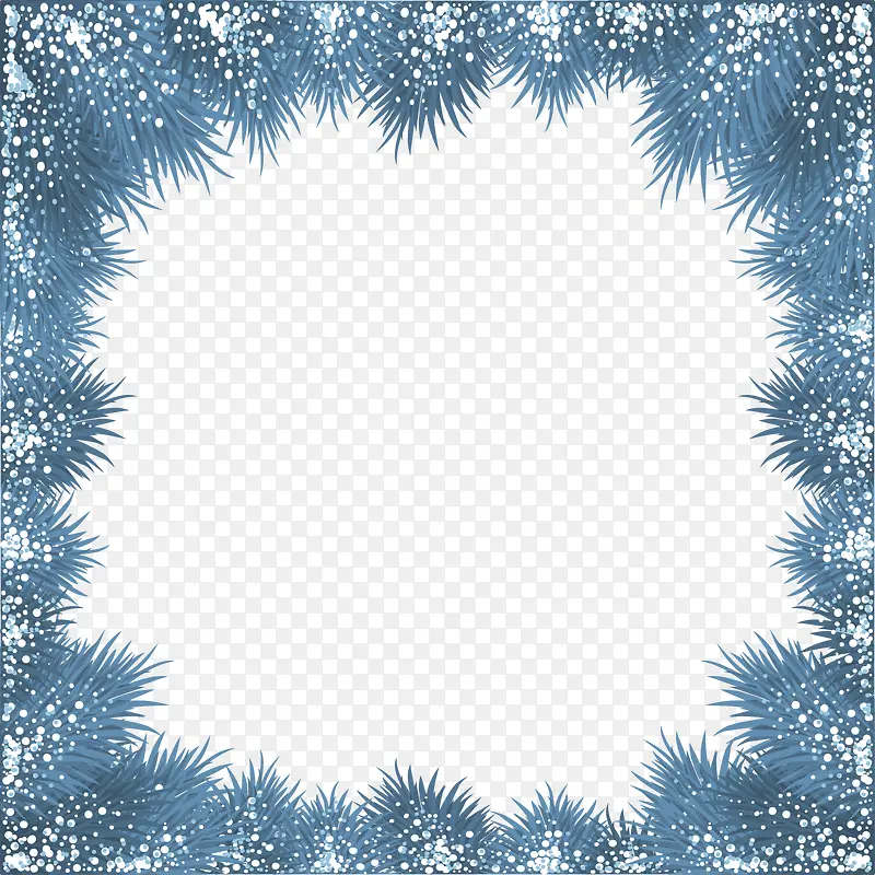 蓝色雪花框架