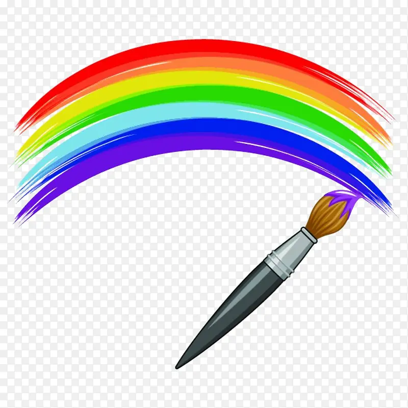 彩色彩虹笔刷