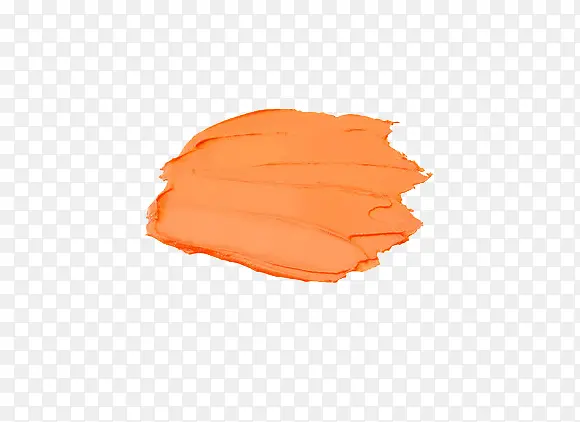 橙色油画笔迹