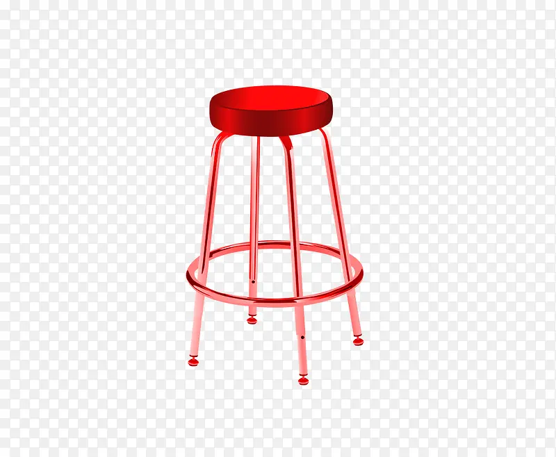 红色的凳子