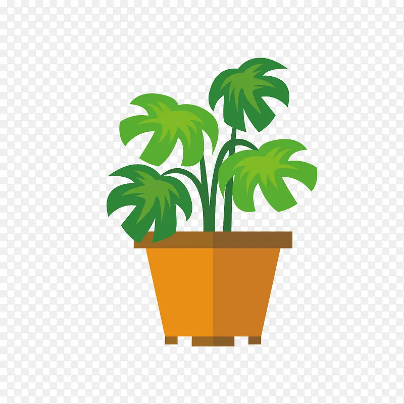 小清新绿色盆栽植物