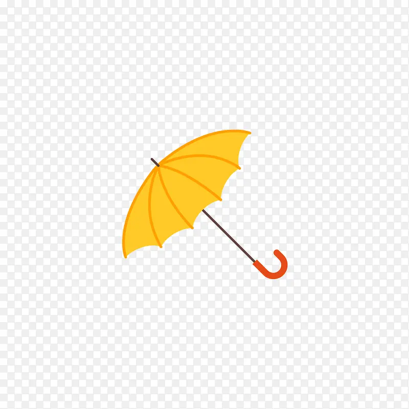 一把打开的黄色雨伞