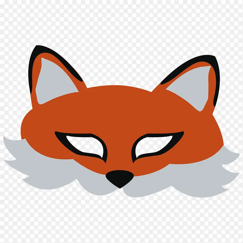 橙色狐狸面具
