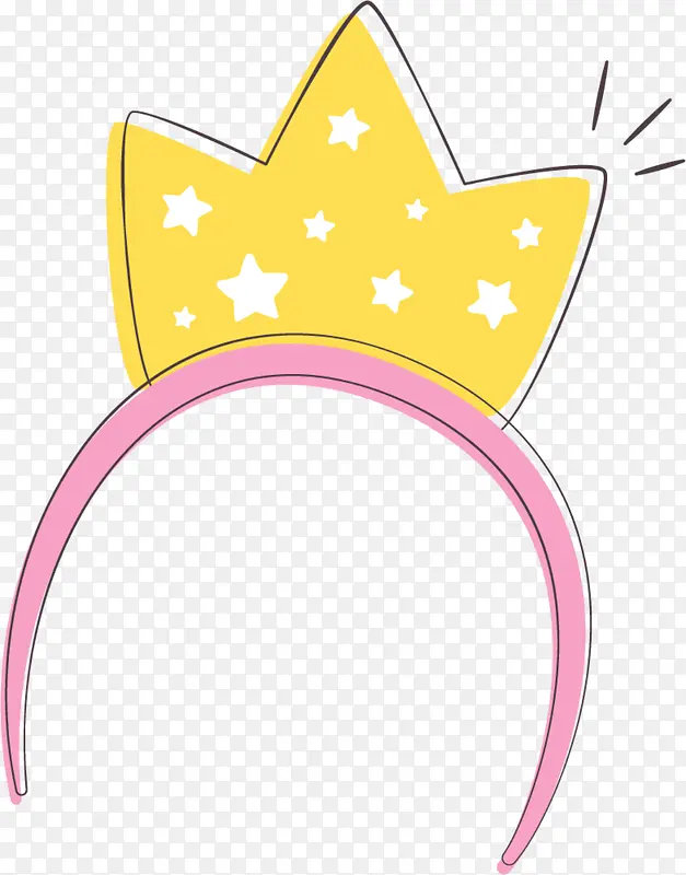 皇冠装饰粉色头环