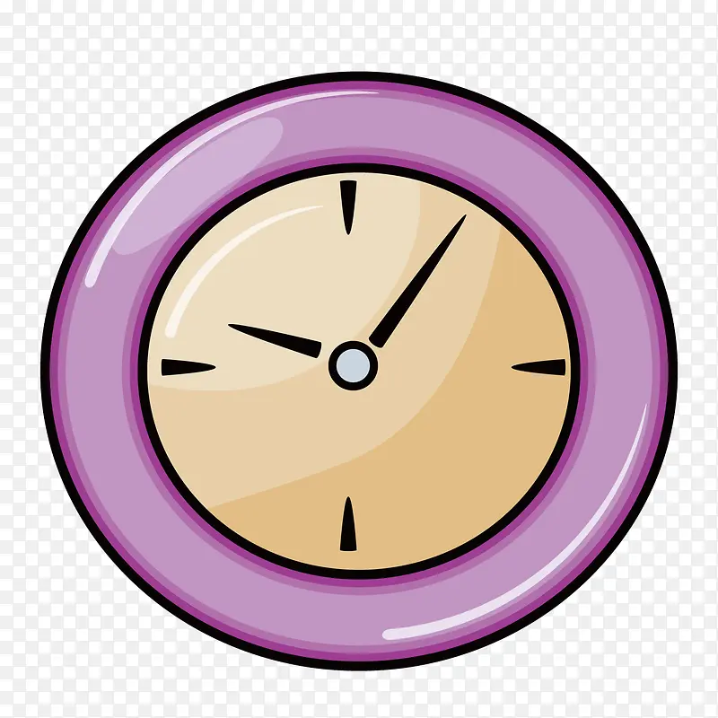 紫色时间钟表