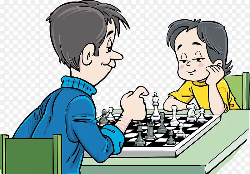 手绘对弈下棋