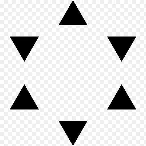 星的六个小三角形图标
