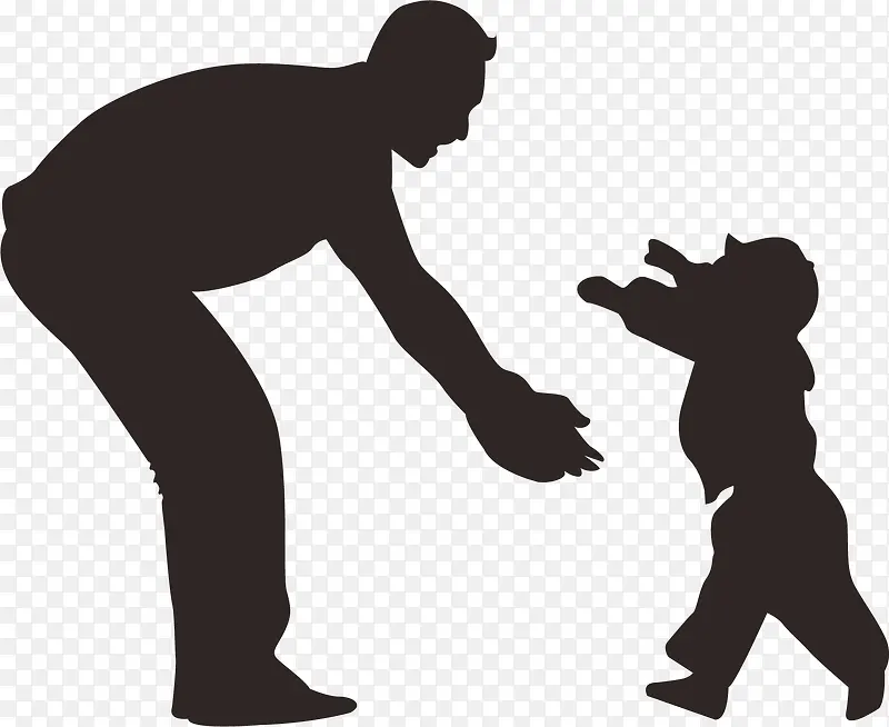 父亲和孩子剪影PNG图片素材下载_图片编号7965169-PNG素材网