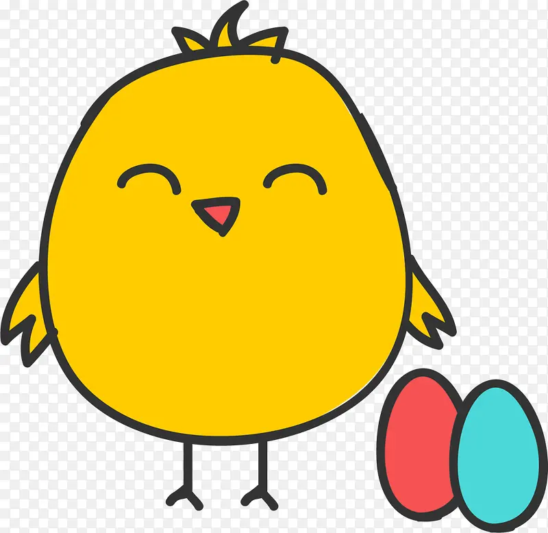 黄色可爱小鸡彩蛋