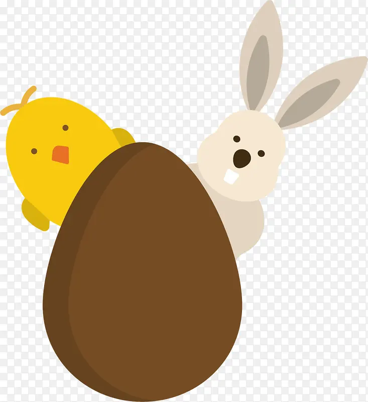 咖啡色复活节兔子彩蛋