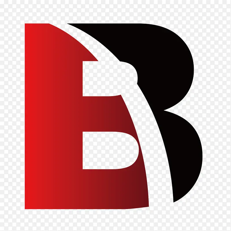 创意字母b设计图案