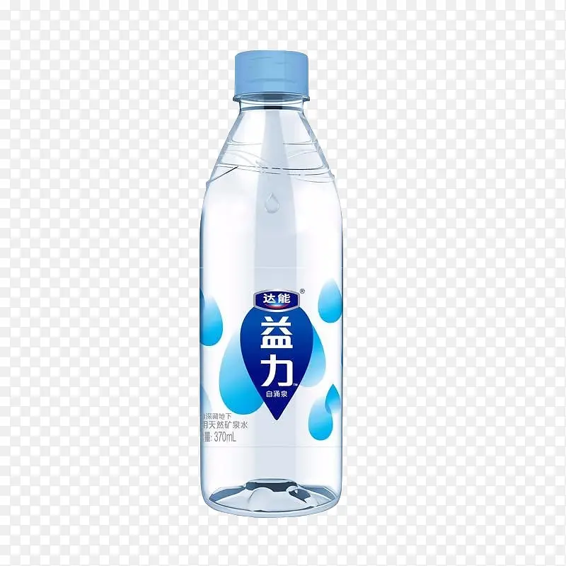 达能益力矿泉水瓶装水水滴蓝色塑